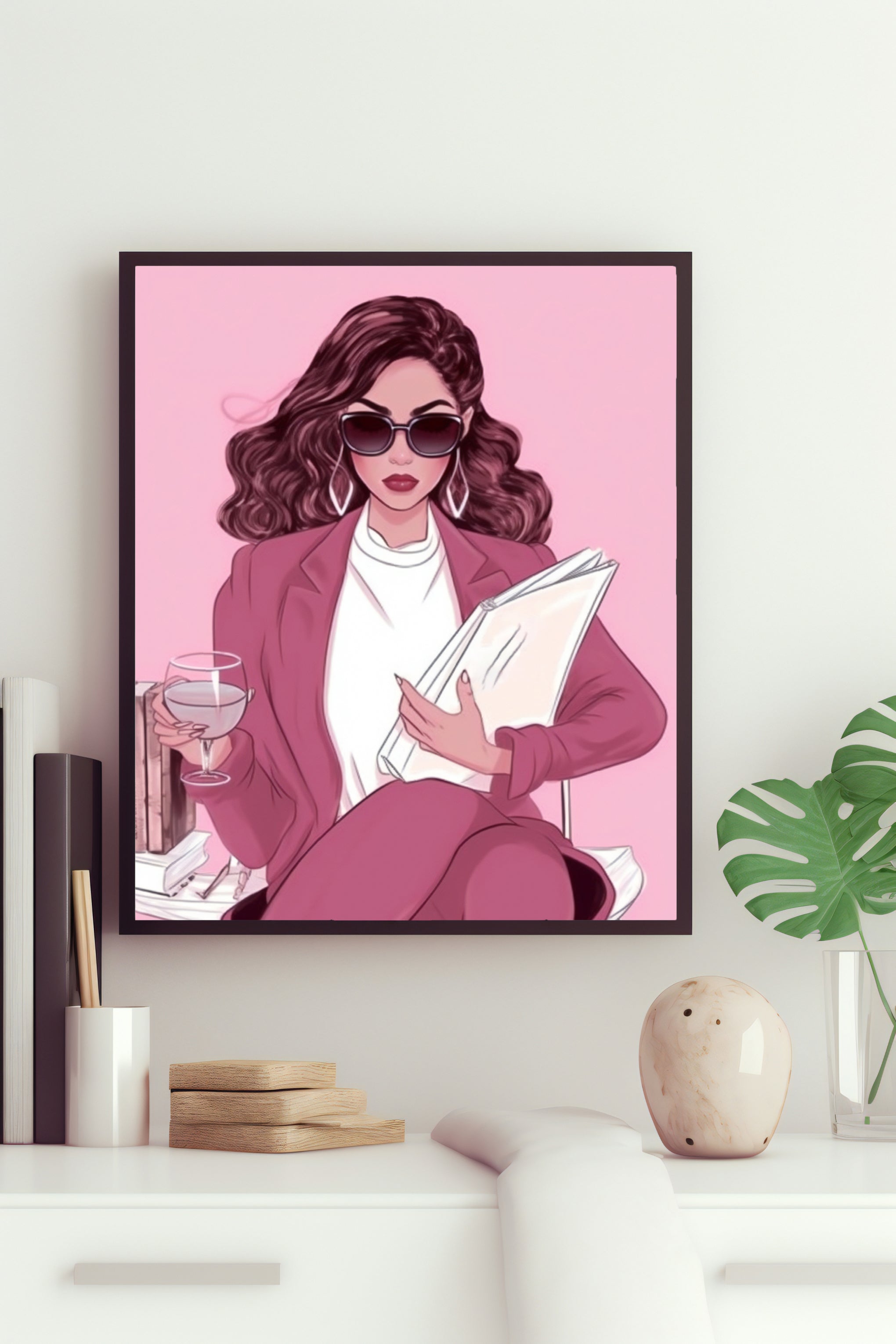 Red Glam Reader – Wall Art Printable