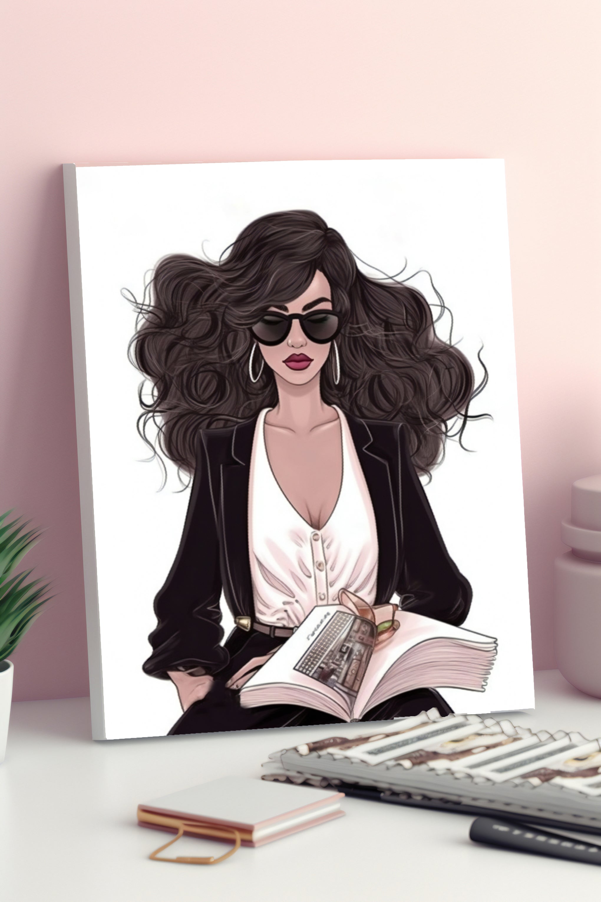 Curly-Haired Reader – Wall Art Printable