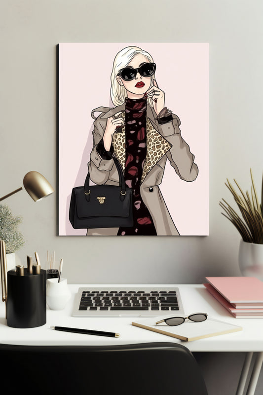 Cool Girl in Monochrome – Wall Art Printable