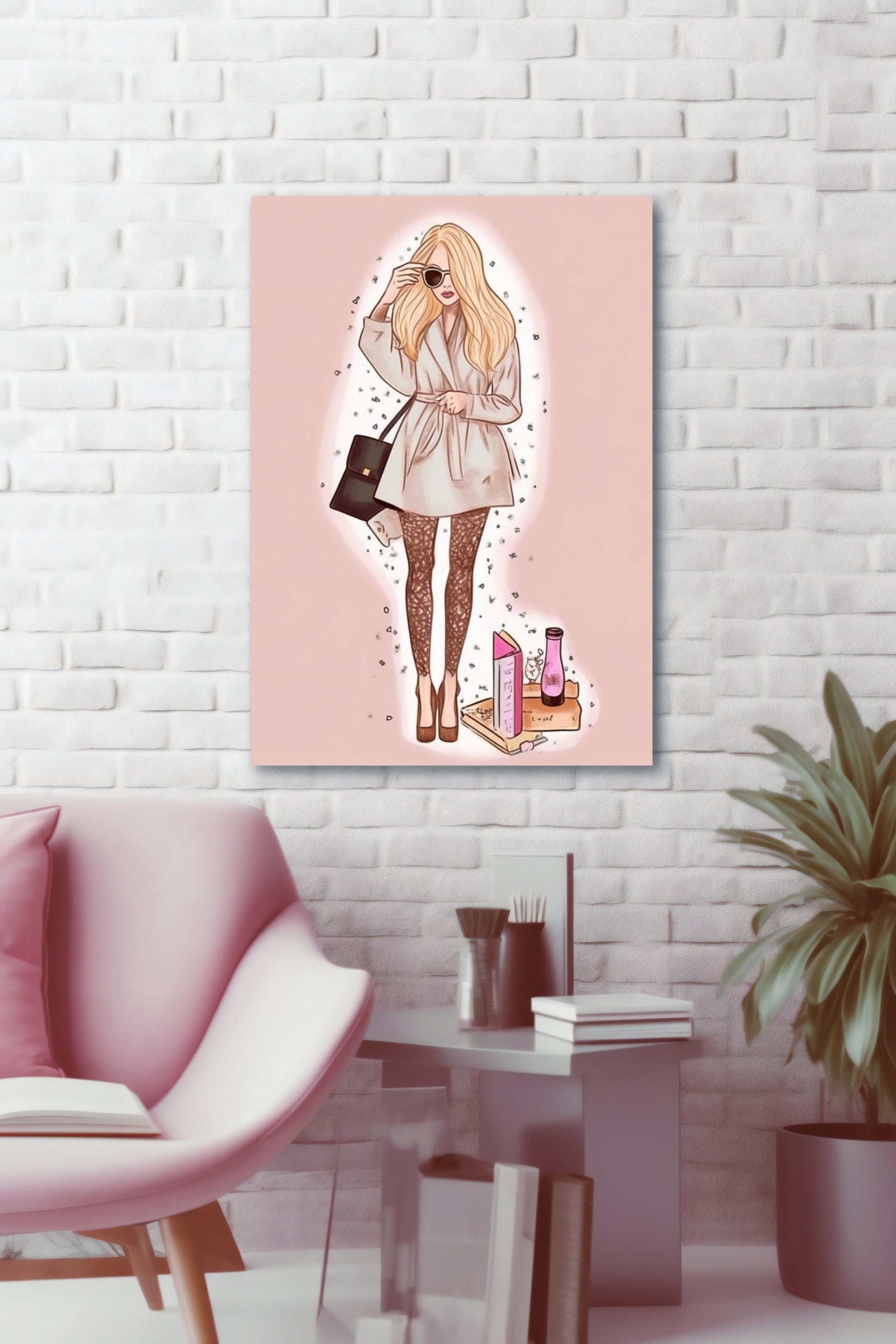 Blonde Glam Girl – Wall Art Printable