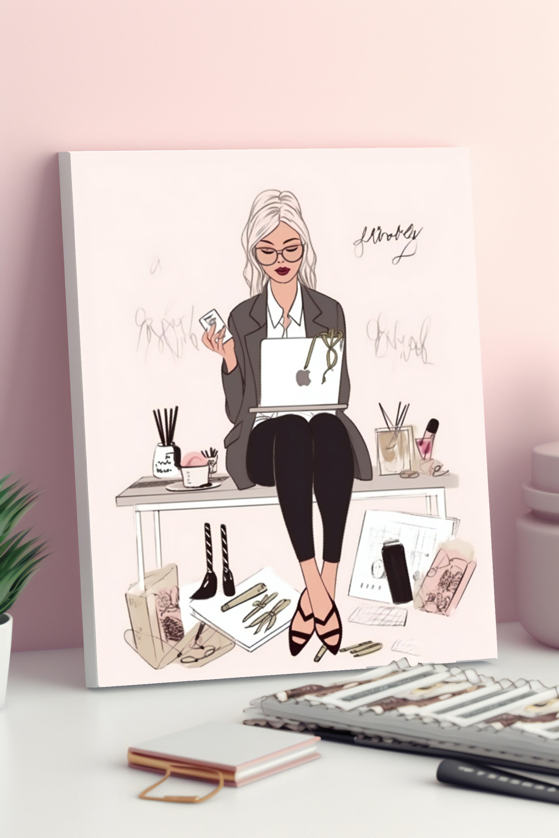 Oversized Blazer Power Pose – Wall Art Printable