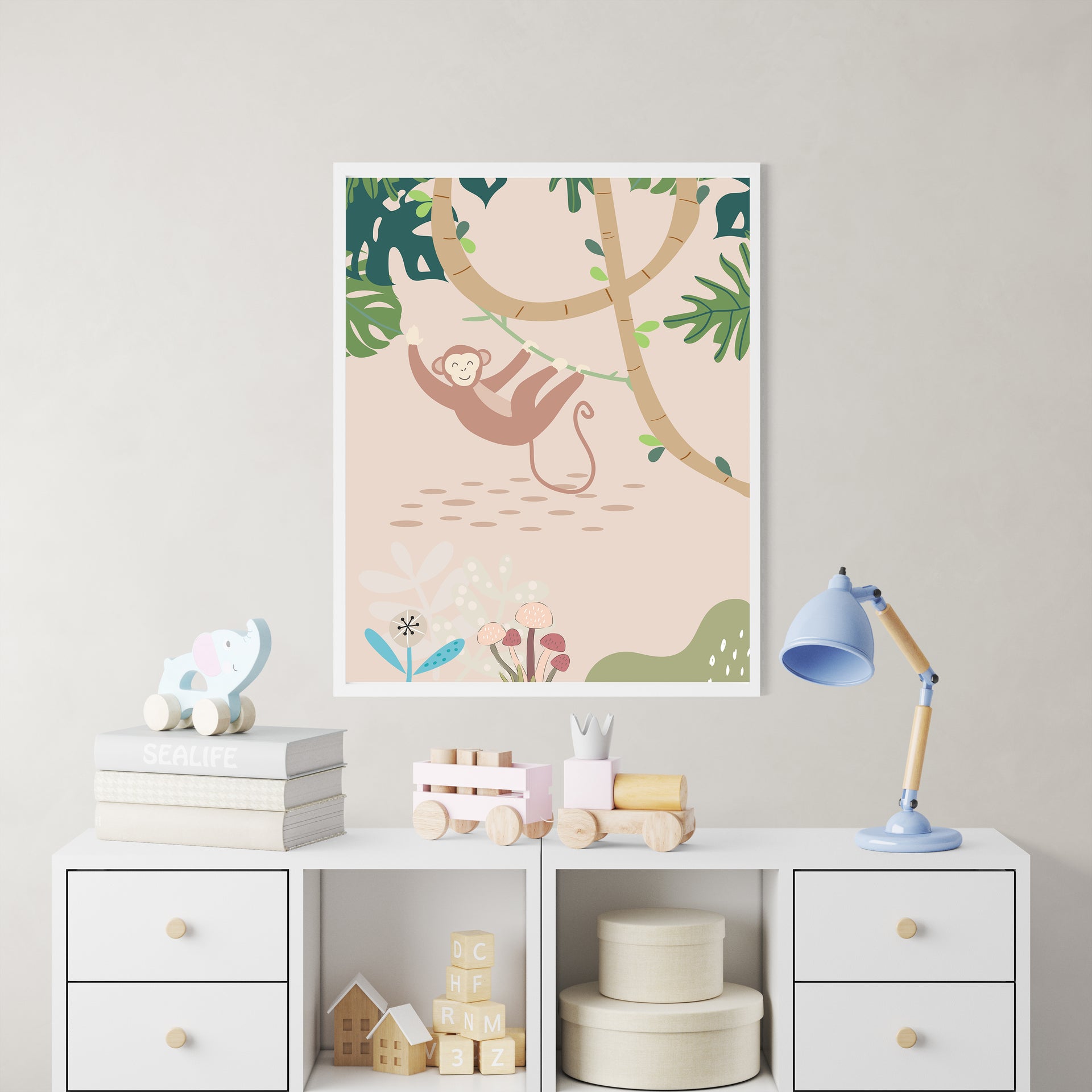 Lola the Lazy Lemur - Wall Art Printable