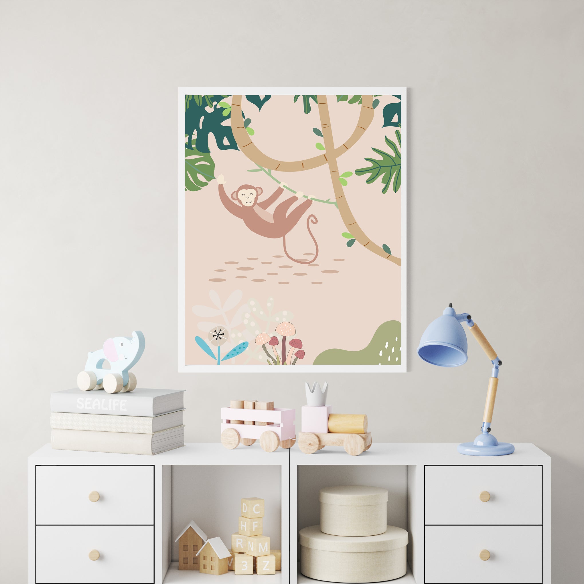 Lola the Lazy Lemur - Wall Art Printable