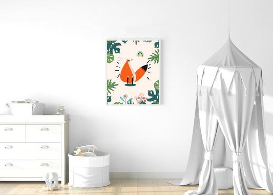 Felicity the Fox in the Ferns - Wall Art Printable