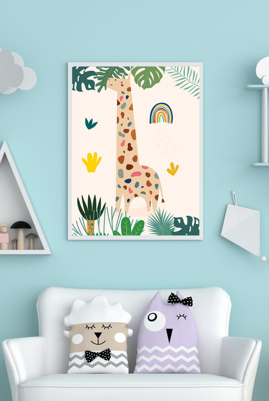Gia the Giraffe's Leafy Lunch - Wall Art Printable