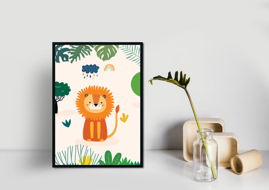 King Leo in the Sunshine Forest - Wall Art Printable