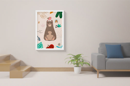 Benny the Bear's Forest Nap - Wall Art Printable