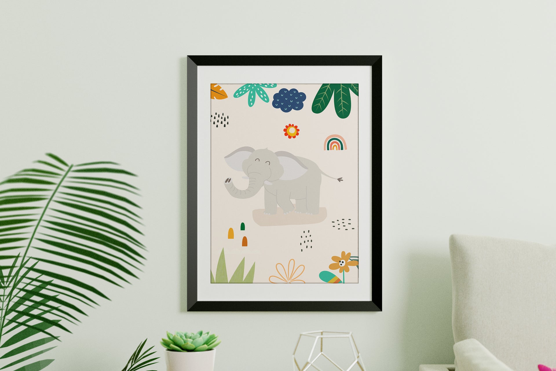 Ellie the Dreamy Elephant - Wall Art Printable