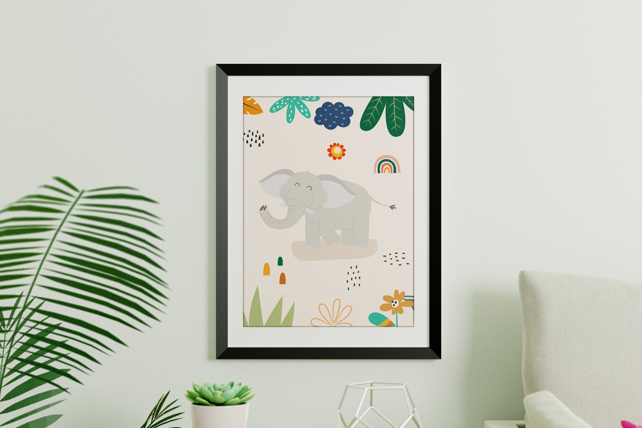 Ellie the Dreamy Elephant - Wall Art Printable