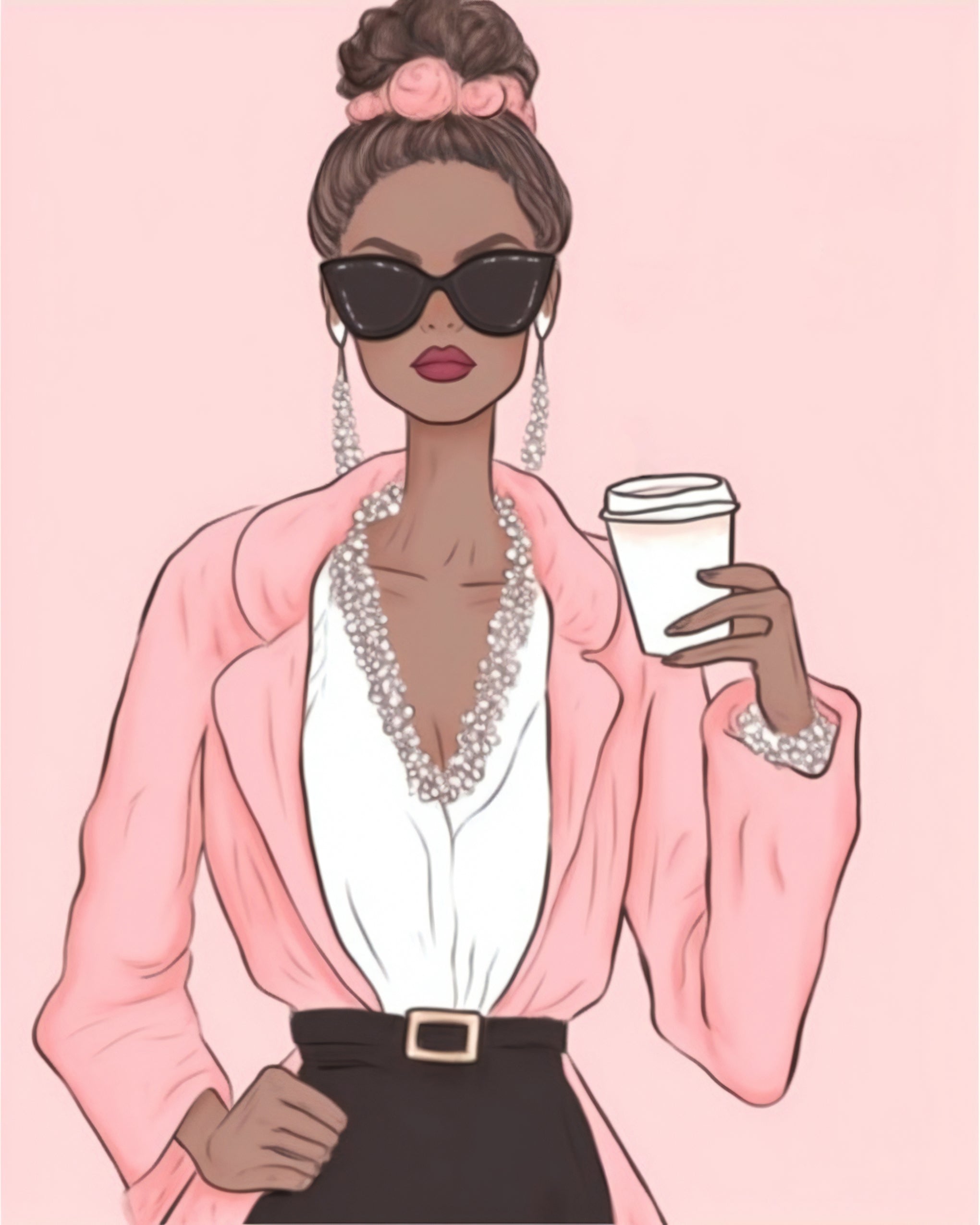 Lady in Pink Blazer – Wall Art Printable