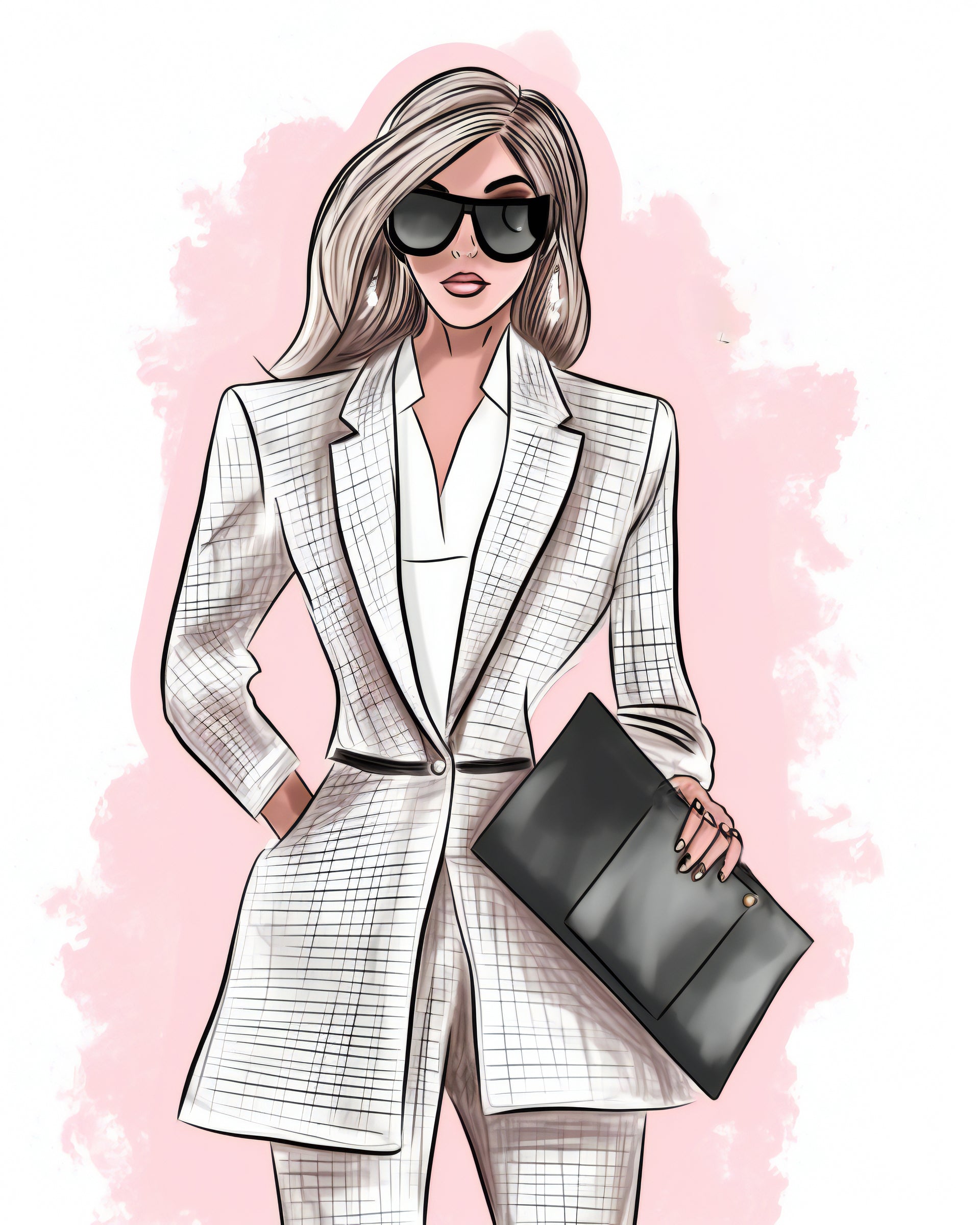 Silver Suit Chic – Wall Art Printable