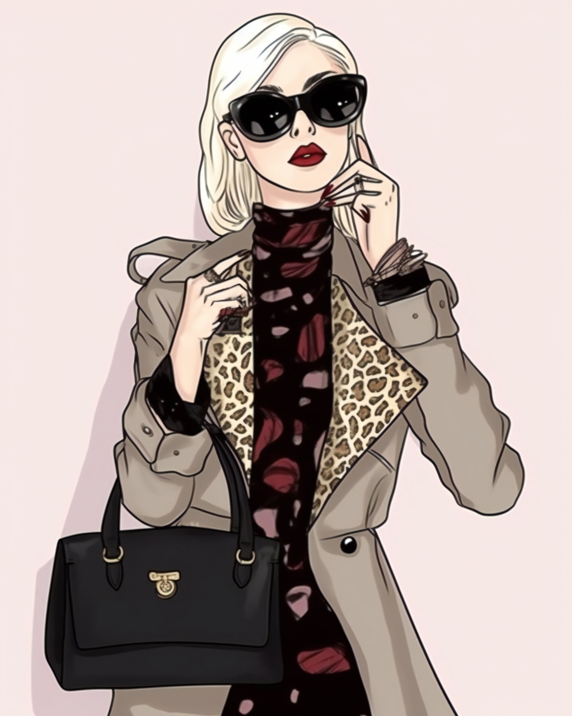 Cool Girl in Monochrome – Wall Art Printable