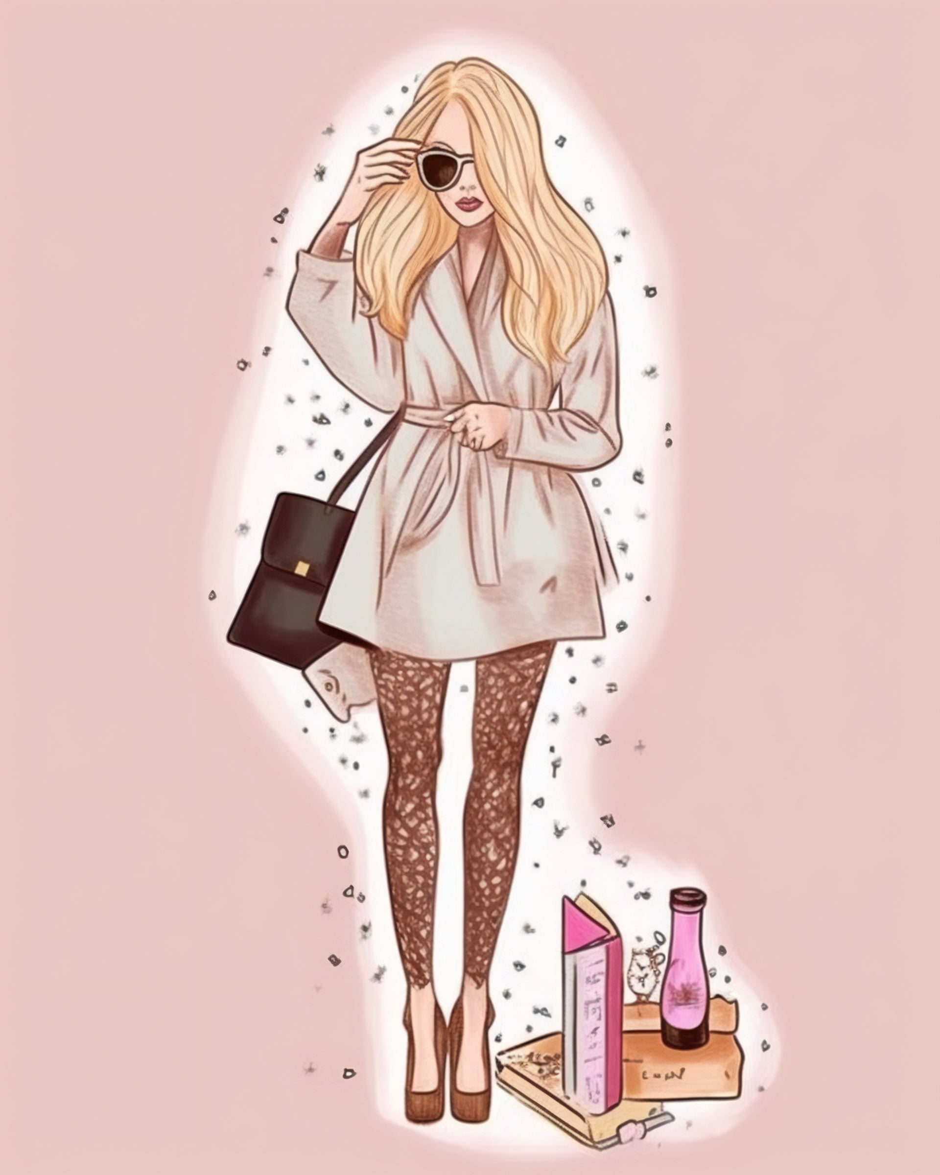 Blonde Glam Girl – Wall Art Printable