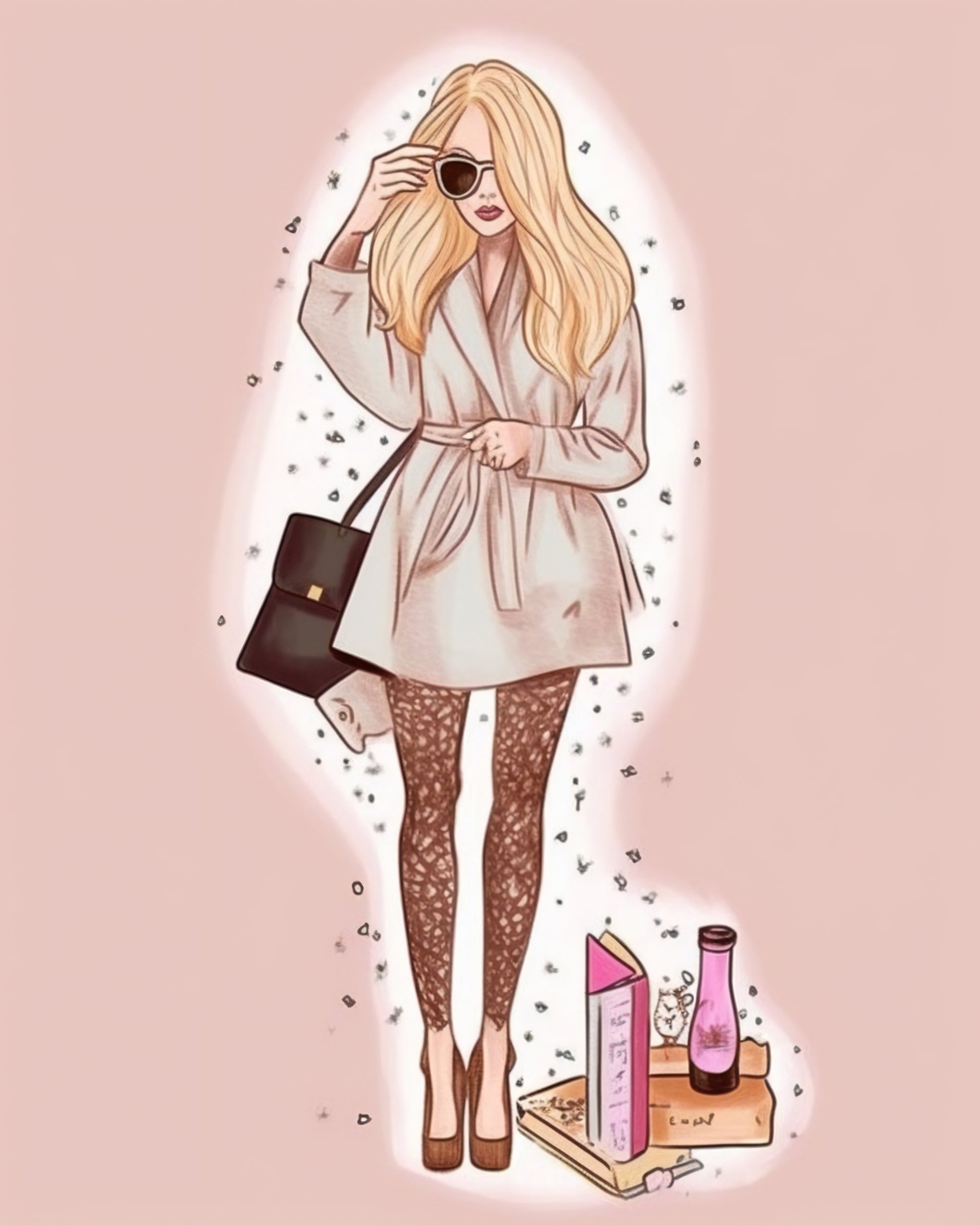 Blonde Glam Girl – Wall Art Printable