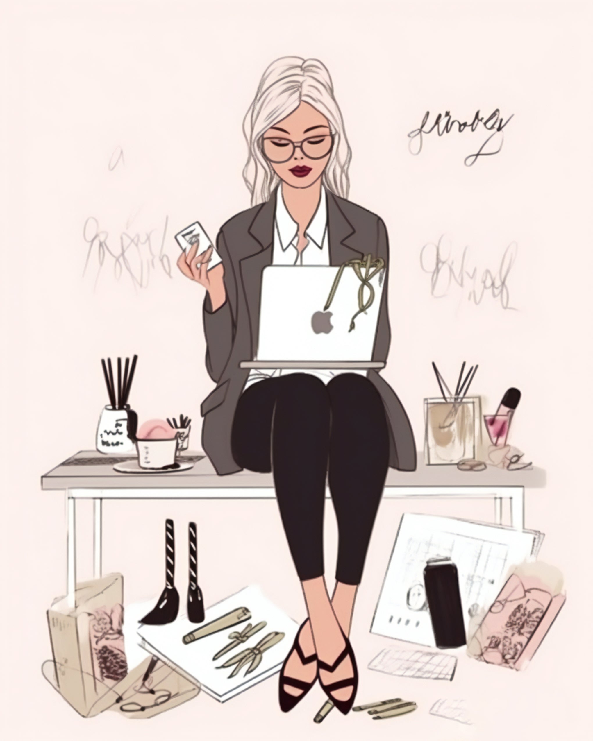 Oversized Blazer Power Pose – Wall Art Printable