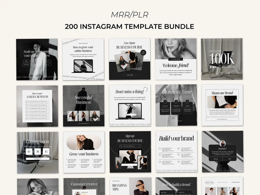 200 Instagram Templates – Social Media Packs and Canva Templates